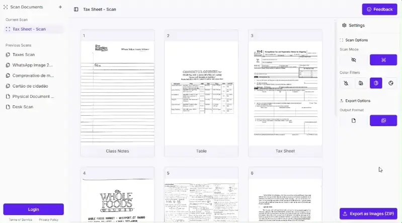Flexible Export Options
